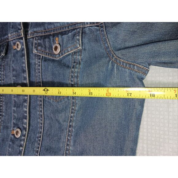GAP, Faded Look, Dark Denim / Jean Jacket, Woman Size S - Picture 4 of 5